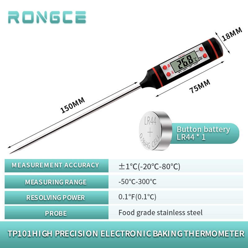 Kitchen BBQ Temperature Electronic Digital Food Meat Probe Thermometer TP101 Cooking Tool: Default Title