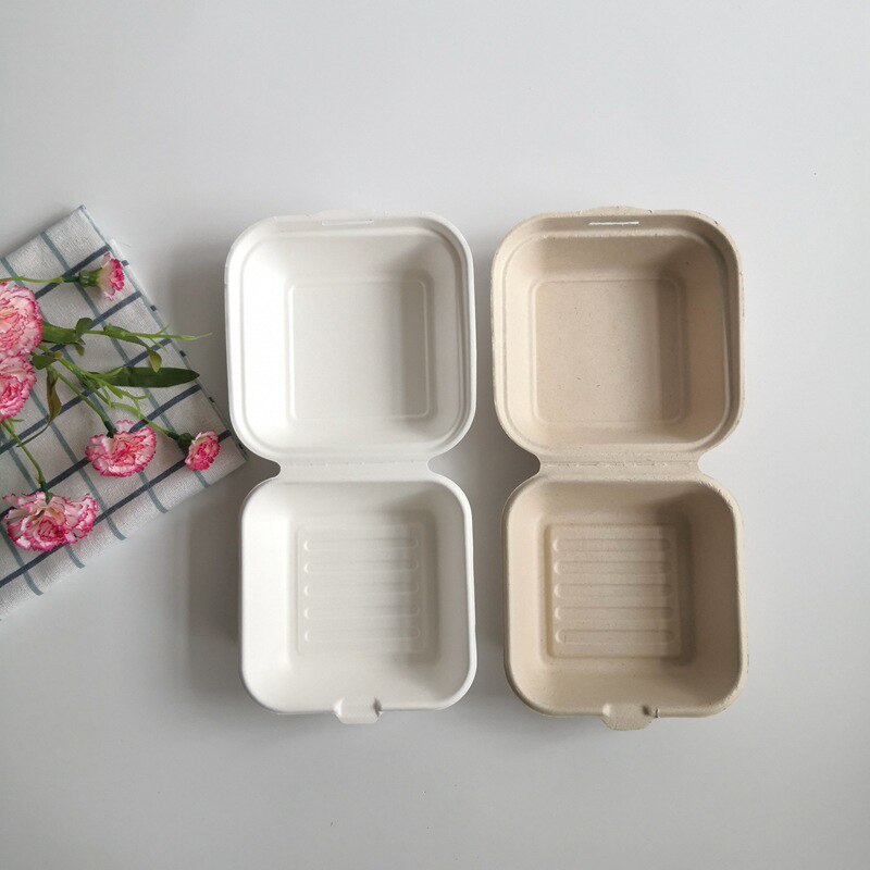 10PCS Disposable Bento Lunch Box Baking Cake Food Containers Dessert Bento Box Disposable Food Containers Disposable