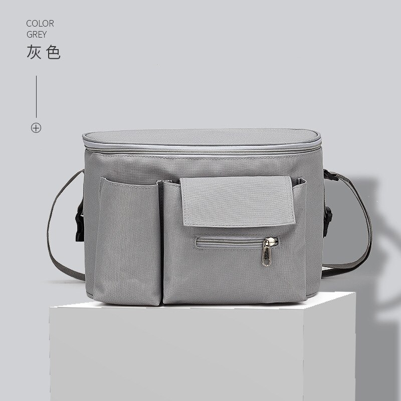 Baby Producten Opbergtas Kinderwagen Fietstas Multi-Functionele Mummie Zak Wandelwagen Fietstas Waterdicht Mother 'S Tas: Minimalist Version of Gray