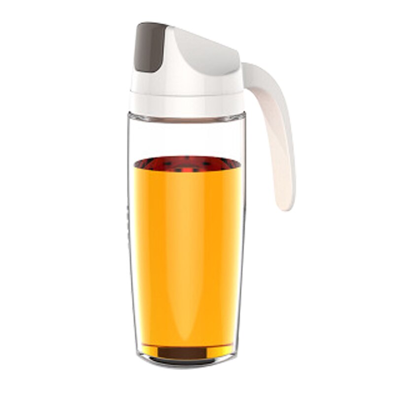 Da cucina di Olio di Vetro Bottiglia di distributore Automatico di Apertura Chiusura Casa Bottiglie per Olio E Aceto Miele D'oliva Contenitore di Olio di vendita calda: bianca 600ml