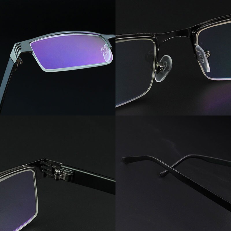 Roestvrijstalen leesbril anti-blue-ray computerlenzen dames herenbril gafas de lectura 1.00 1.50 2.00 2.50 3.00 3.50 4.00