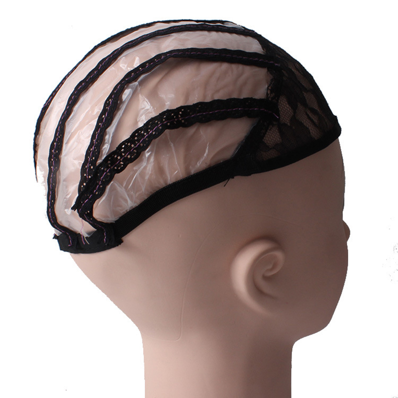 5pcs Wig Cap Top Stretch Mesh Caps Weaving Cap Back Adjustable Strap Hair Net For Making Wigs Black Beige Coffee 3 Color