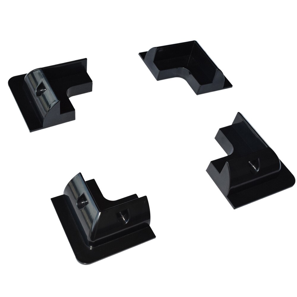 7 stk soporte panel sol hjørne montering abs beslag kit autocamper campingvogn rv båd solpanel stativ hvid eller sort