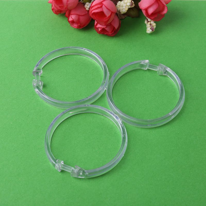 Shower curtain ring, transparent, 12 pieces G5GB Grandado