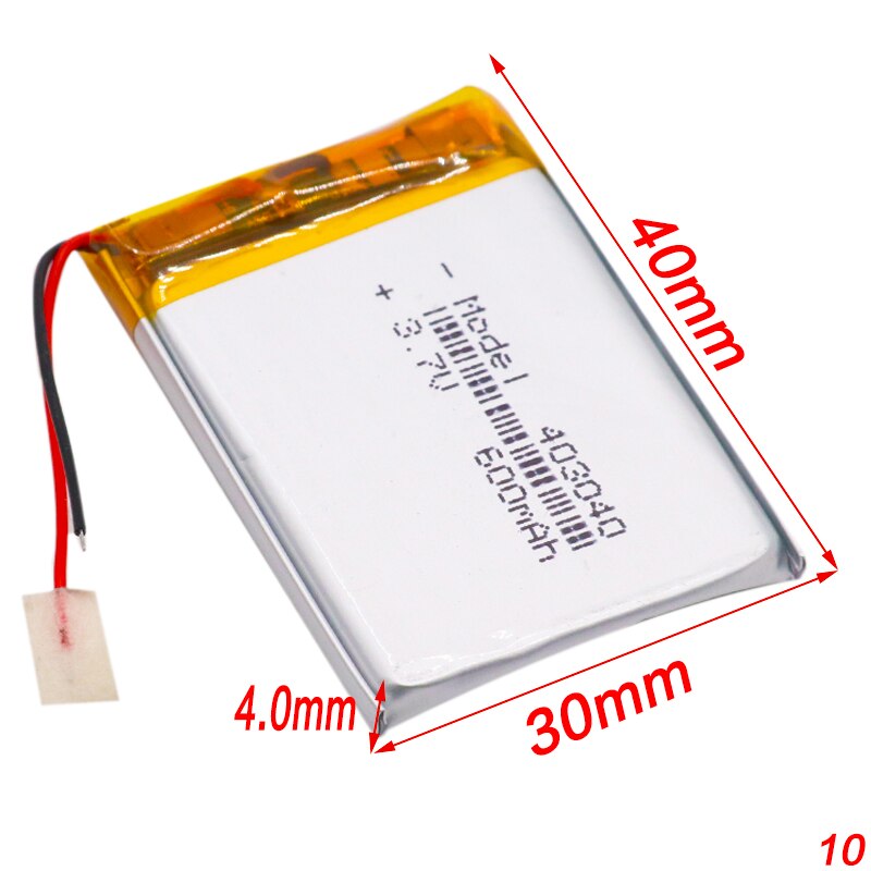 3.7V 600mAh 403040 Polimeri di Litio Li-Po Ricaricabile li ion celle Lipo Batteria Per Auto Tachigrafo DVR altoparlante del Bluetooth Della Macchina Fotografica