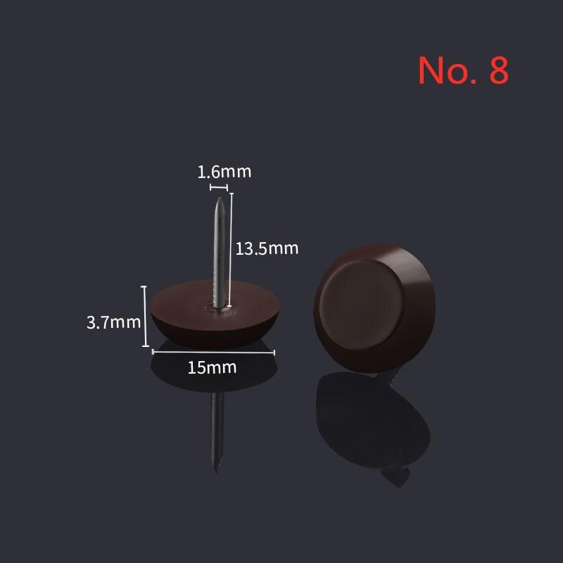20 Stks/partij 10Mm/14Mm/17Mm Meubels Plastic Voet Nail Sofa Tafel En Stoel Kruk Nylon vocht Proof Antislip Pad Geluid Anch: No. 8