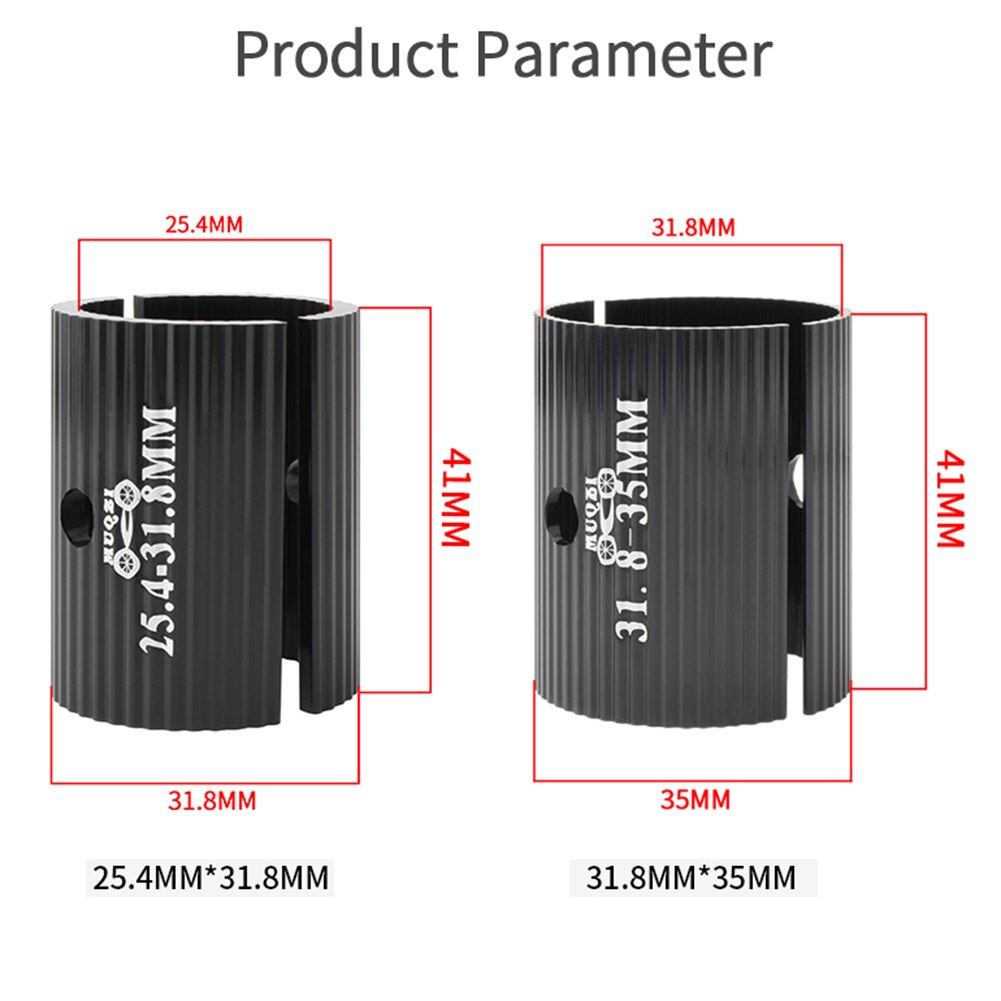 1 Pair Bike Handlebar Conversion Shim 25.4mm to 31.8mm/31.8mm to 35mm MTB Road Bicycle Handle Bar Bore Adjuster Adapter