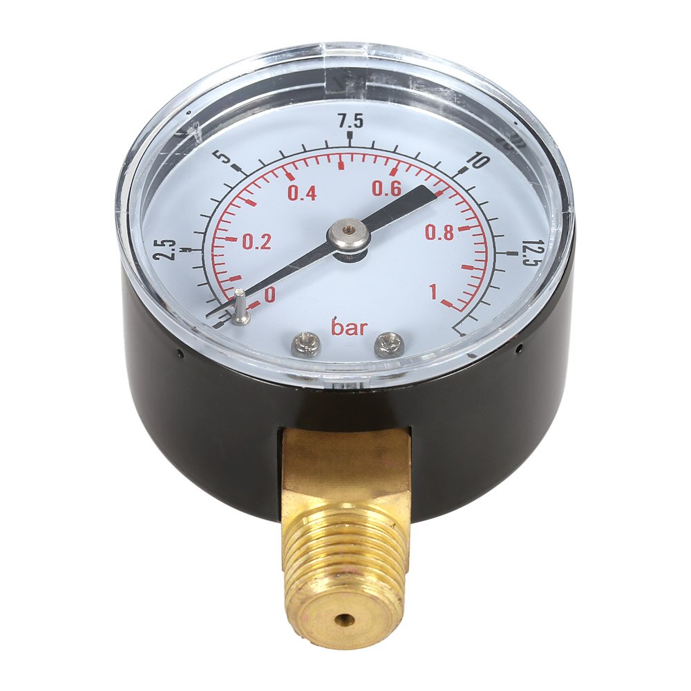 50mm manometer 0~15psi 0~1bar Water Pressure Dial Hydraulic Pressure Gauge Meter Manometer 1/4" NPT Thread manometre pression