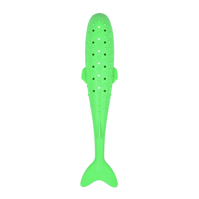 Cepillo de dientes en forma de pez gato, palillo Molar ecológico de silicona para mascotas, juguete limpiador de dientes, juguete interactivo para gatos, mordedor suave de menta: 04