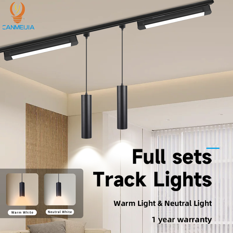 110V 220V LED Track Anhänger Licht Decke Esstisch Lange Rohr Hängen Lampe Für Wohnzimmer Küche Kronleuchter hause Decvor
