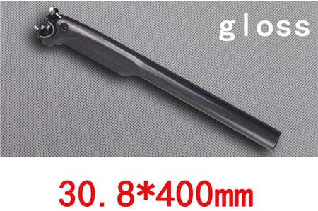Geen logo carbon zadelpen 27.2 race mtb geen logo fiets zadelpennen zadelbuis brekende wind zadelpen 27.2/30.8/31.6 3k glans/mat: Glans 30 8 x 400