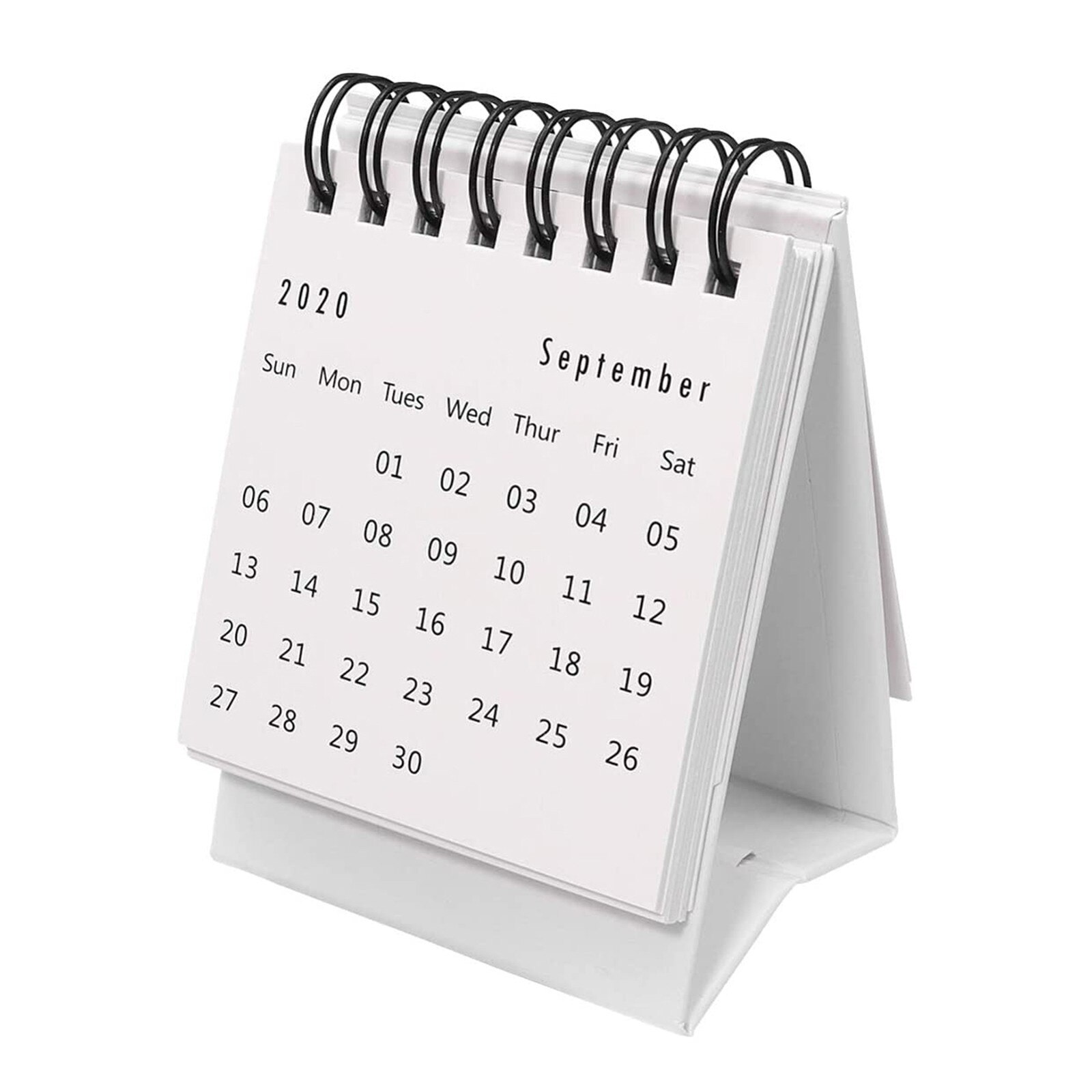 Desktop Mini English Calendar Portable Foldable Paper Calendar Multipurpose Daily Scheduler Table Planner Yearly Agenda: B