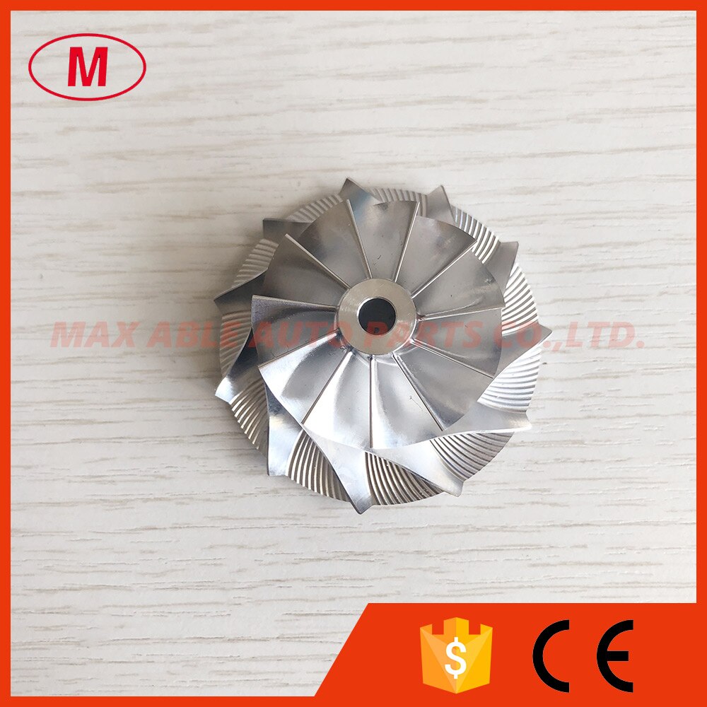 TF035 34.84/51.00mm 11+0 blades high Performance turbo milling/aluminum 2618/billet compressor wheel