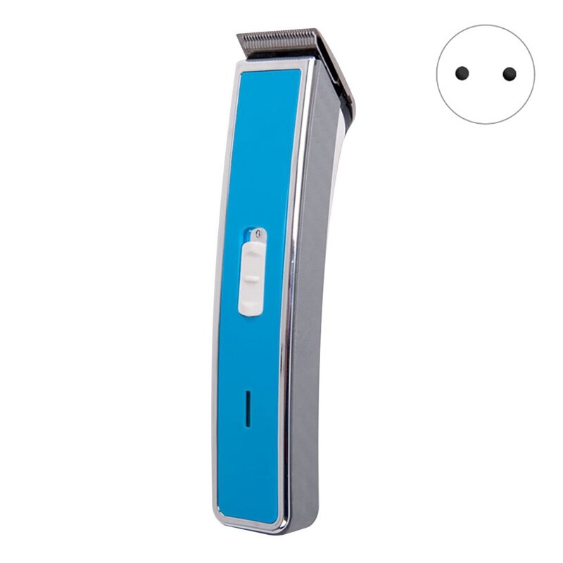 Tondeuse, elektrisch, duw-tondeuse, kapper, huishoudelijke mini-kapper, scheerapparaat, baardtrimmer, eu-stekker (blauw)