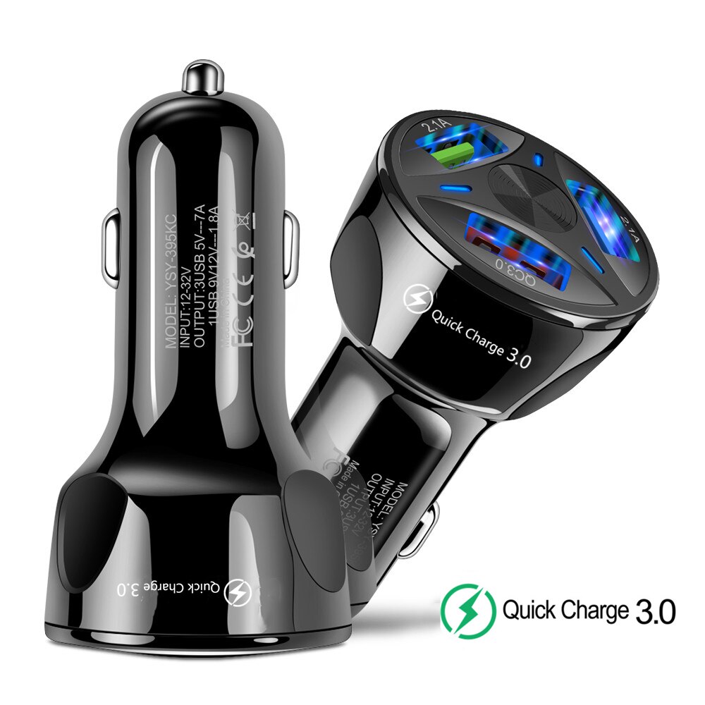 3A schnell aufladen 4,0 3,0 USB Auto Ladegerät für iPhone 11 Samsung S9 Xiaomi Auto Ladegerät Schnell QC 3,0 QC 4,0 praktisch Ladegerät USB