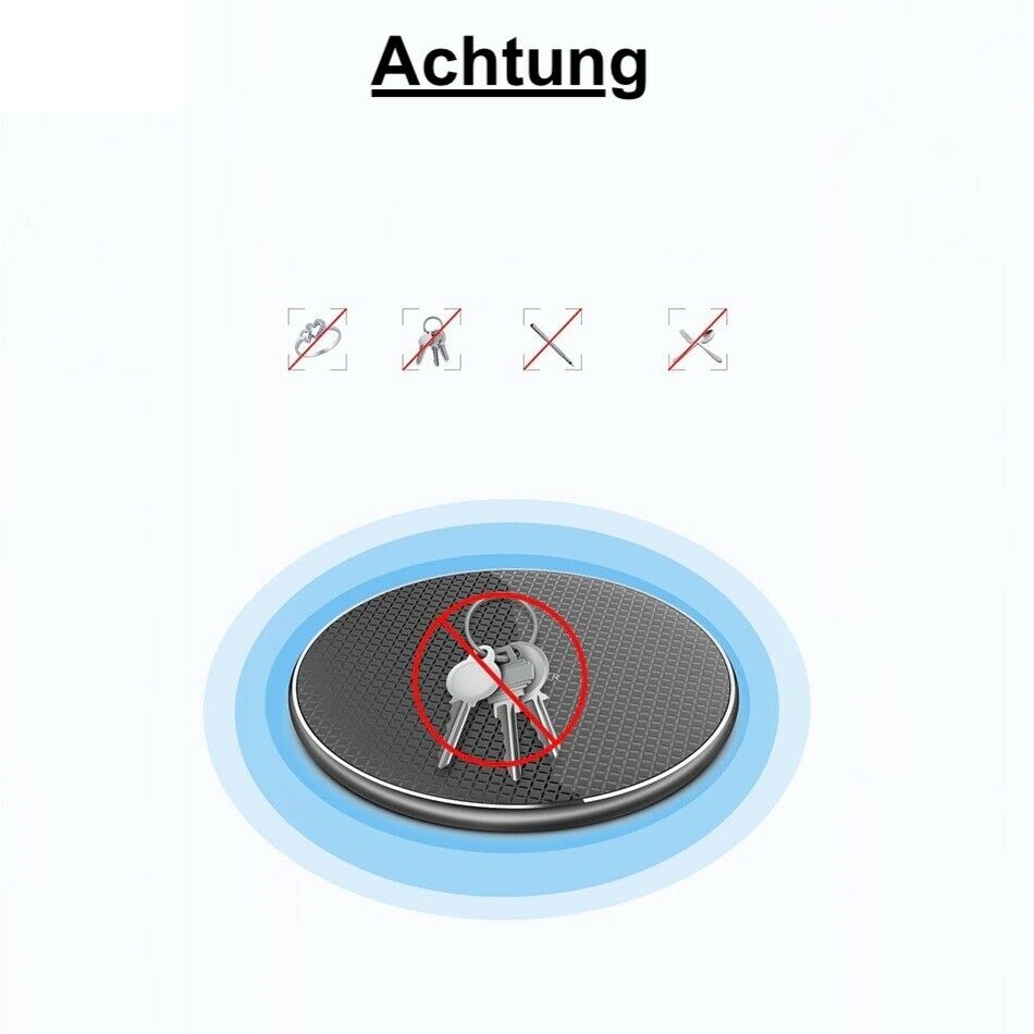 10w qi-wireless-ladegeräte, induktive schnellladestation für samsung iphone 8 se, x, xr, xs max mit 50cm ladekabeln