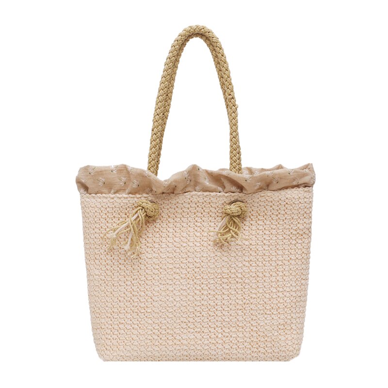 Bolso de hombro de piel sintética de para mujer, Cartera de mano femenina de alta gama, de gran capacidad, estilo retro, a la: Beige