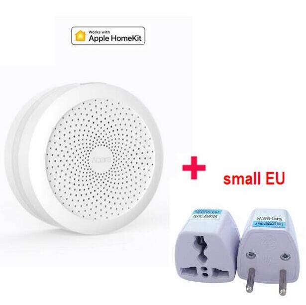 Xiaomi Mijia Aqara Hub Mi Gateway with RGB Led night light Smart work with Apple Homekit Mi home App International Edition: add small EU plug