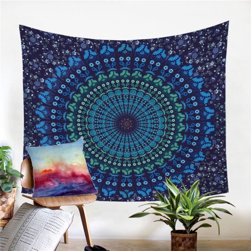 Indisk hippie bohemia gobeläng gobeläng 200cm indisk mikrofiber lakan mjuk vägg matta: Gobeläng 004 / 130 cm x 150cm