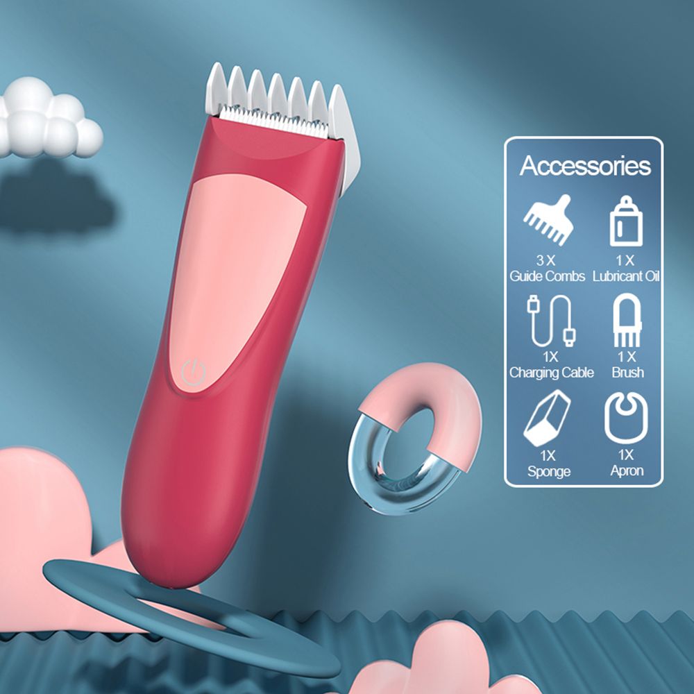 Huishouden Kind Haar Snijden Draadloze Super Stille Elektrische Baby Tondeuse Tondeuse: Red