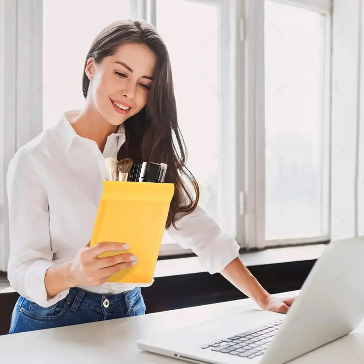 Koperty bąbelkowe robić wysyłki 100 szt. Papierowe opakowania robić pakowania, wysyłki, koperty kraftowe, torby, materiały robić wysyłki.