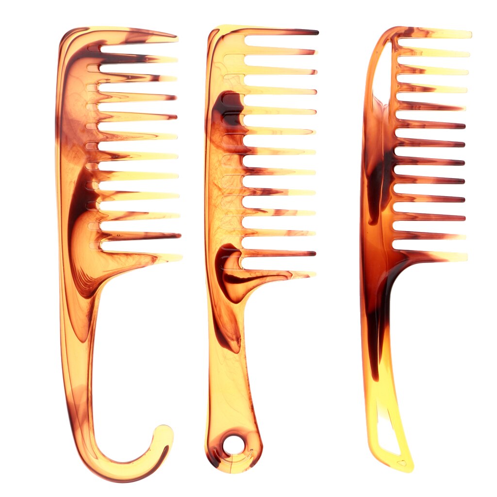 Peine de ducha dentado ancho, cepillo de pelo de salón duradero, herramienta antiestática para desenredar el cabello