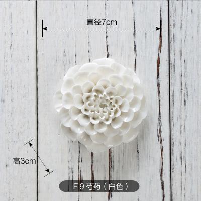 Handmade Three Dimensional Ceramic Flower Wall Decoration Plate Garden Home Decoration: 09