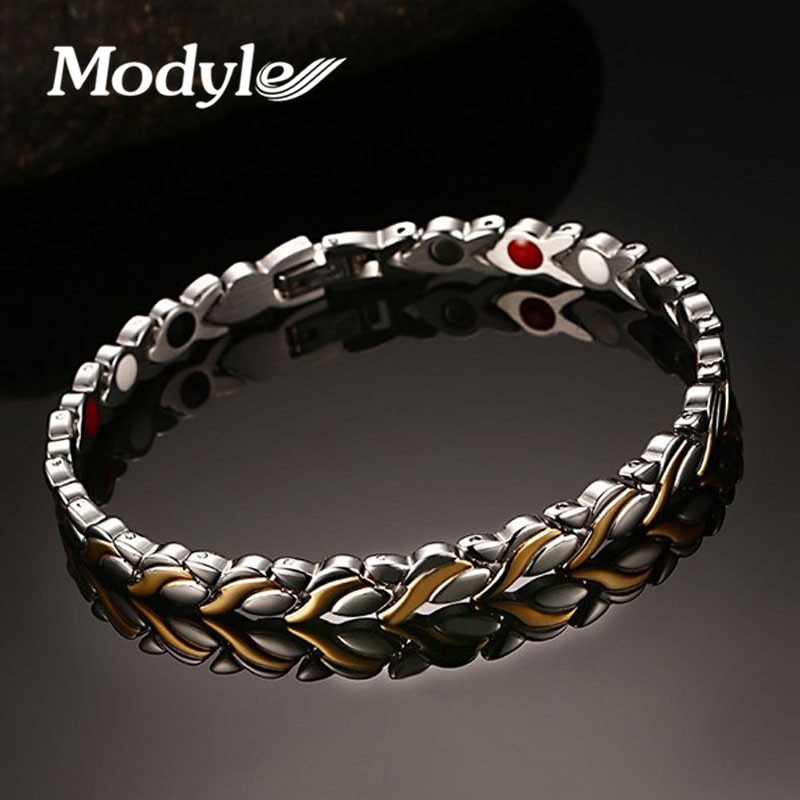 Modyle Brand Mode Gezondheid Energie Armband 316L Rvs Magnetische Armbanden Voor Vrouwen