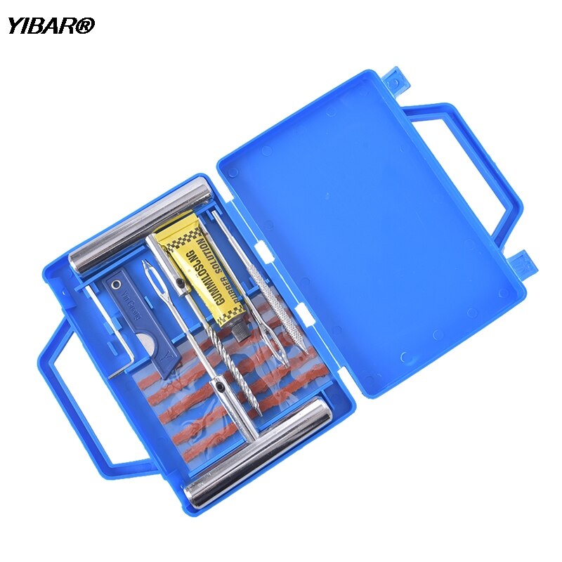 Auto Tire Puncture Repair Kit Car Van Motorcycle Bike Tire Repair Tools Emergency Set Portable