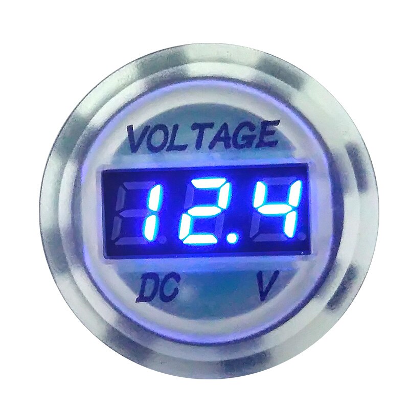 Universal Mini Digitale Voltage Meter Tester Voltmeter DC 12 V 24 V Blue LED Display Monitor voor Motorfiets auto Boot