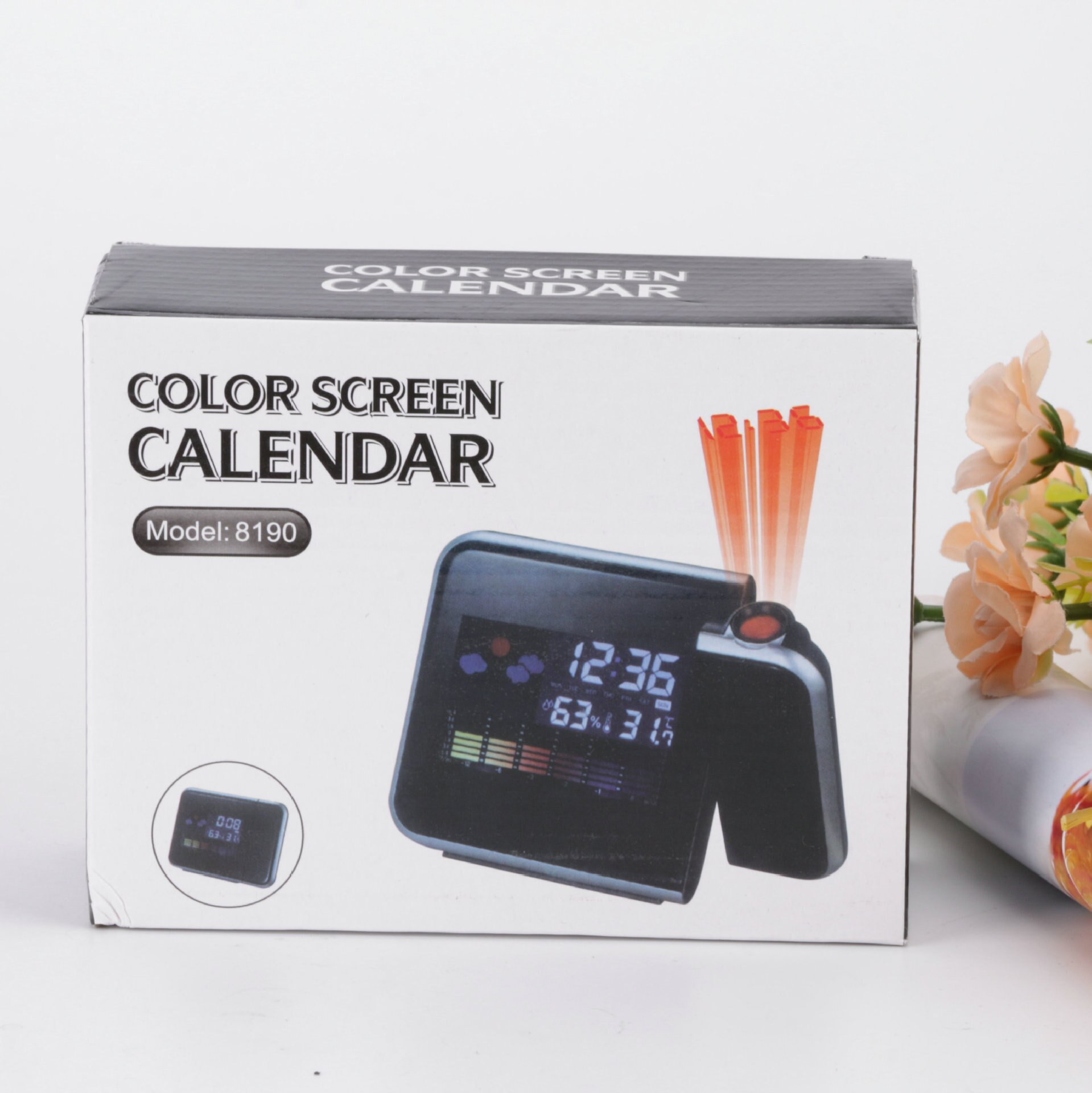 Digitale Projectie Wekker Projector In/Outdoor Hygrometer Wekker Met Temperatuur En Vochtigheid Projectie Scherm