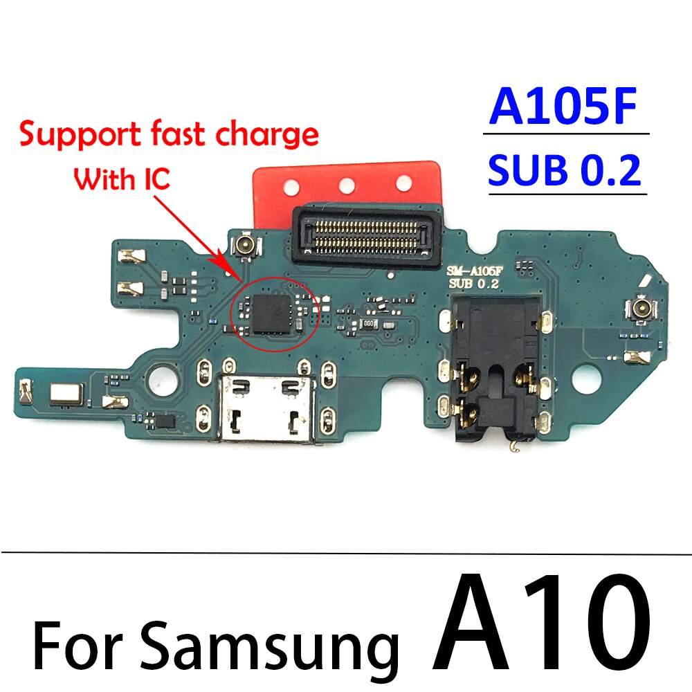 Oryginalny ładowania Port USB ładowarka płyta dokująca Flex dla Samsung Galaxy A10 A105FN A12 A21 A20 A30 A40 A50 A70 A10S A30S A50S A71: A10 A105F With IC