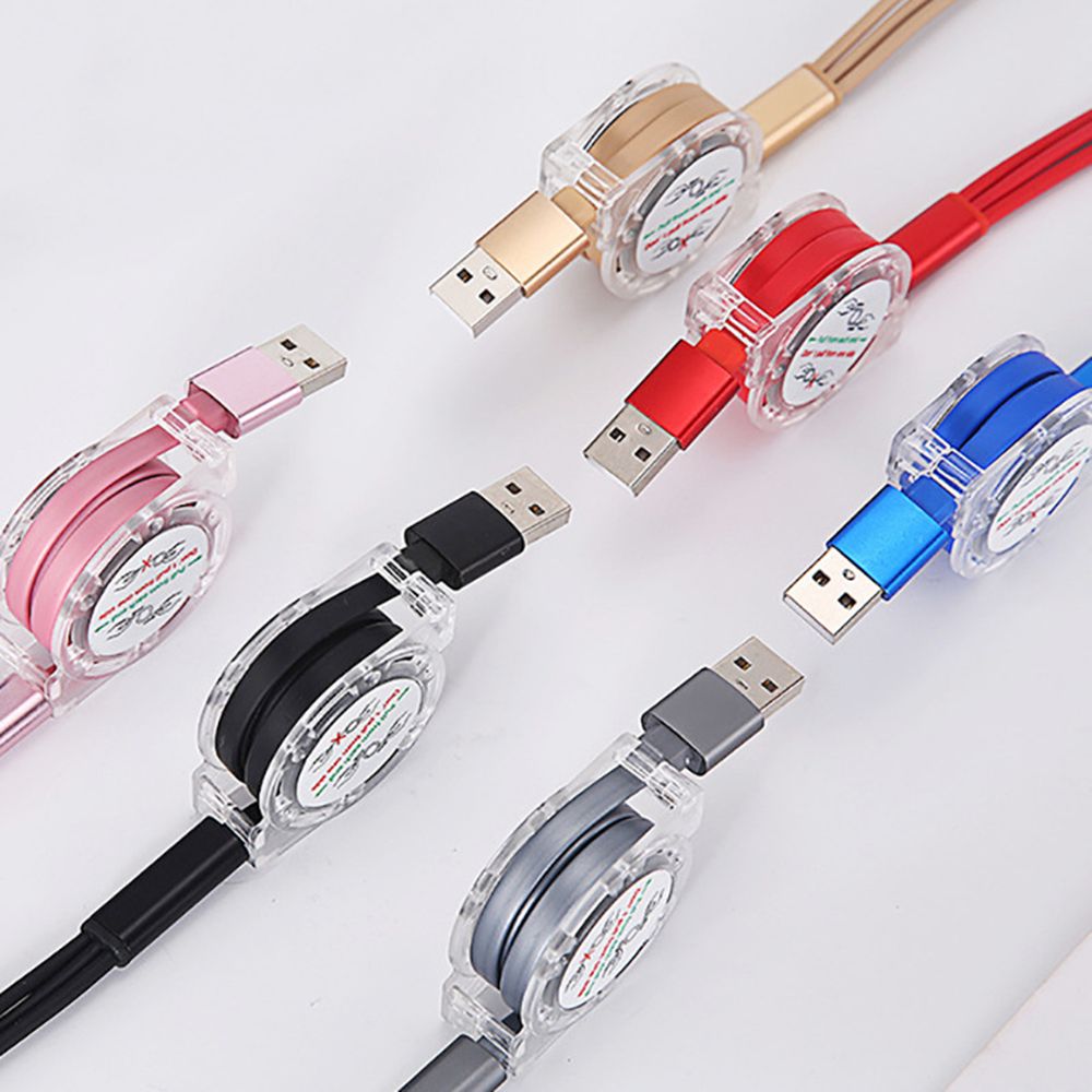 Multi Functionele 3 In 1 Usb Kabel Duurzaam Snelle Oplaadkabel Intrekbare Universele Telefoon Kabel Voor Iphone En Android