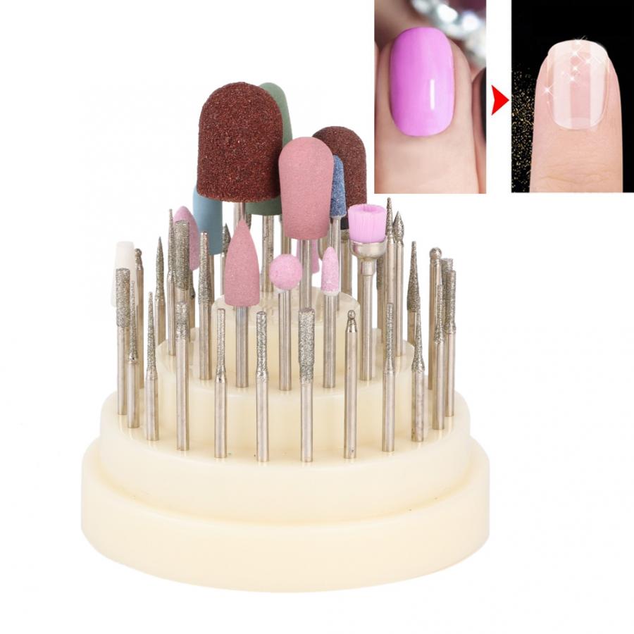 Voor manicure 45 stuks nagelboorbits vijl slijpkopset elektrische manicure pedicure nagelkunstgereedschap