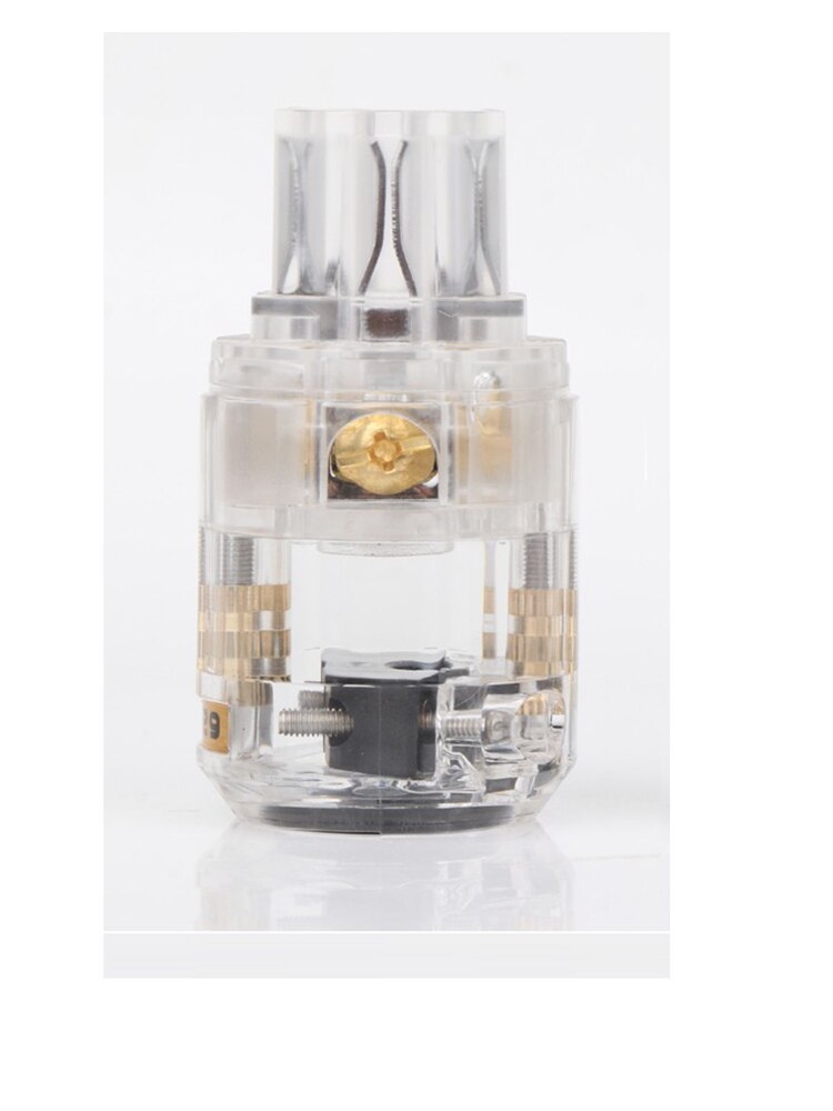 HI-End Schuko Plug EU Version Power Plugs for Audio Power Cable 24K Gold Plated Male Plug Female IEC Connector: Rhodium  female