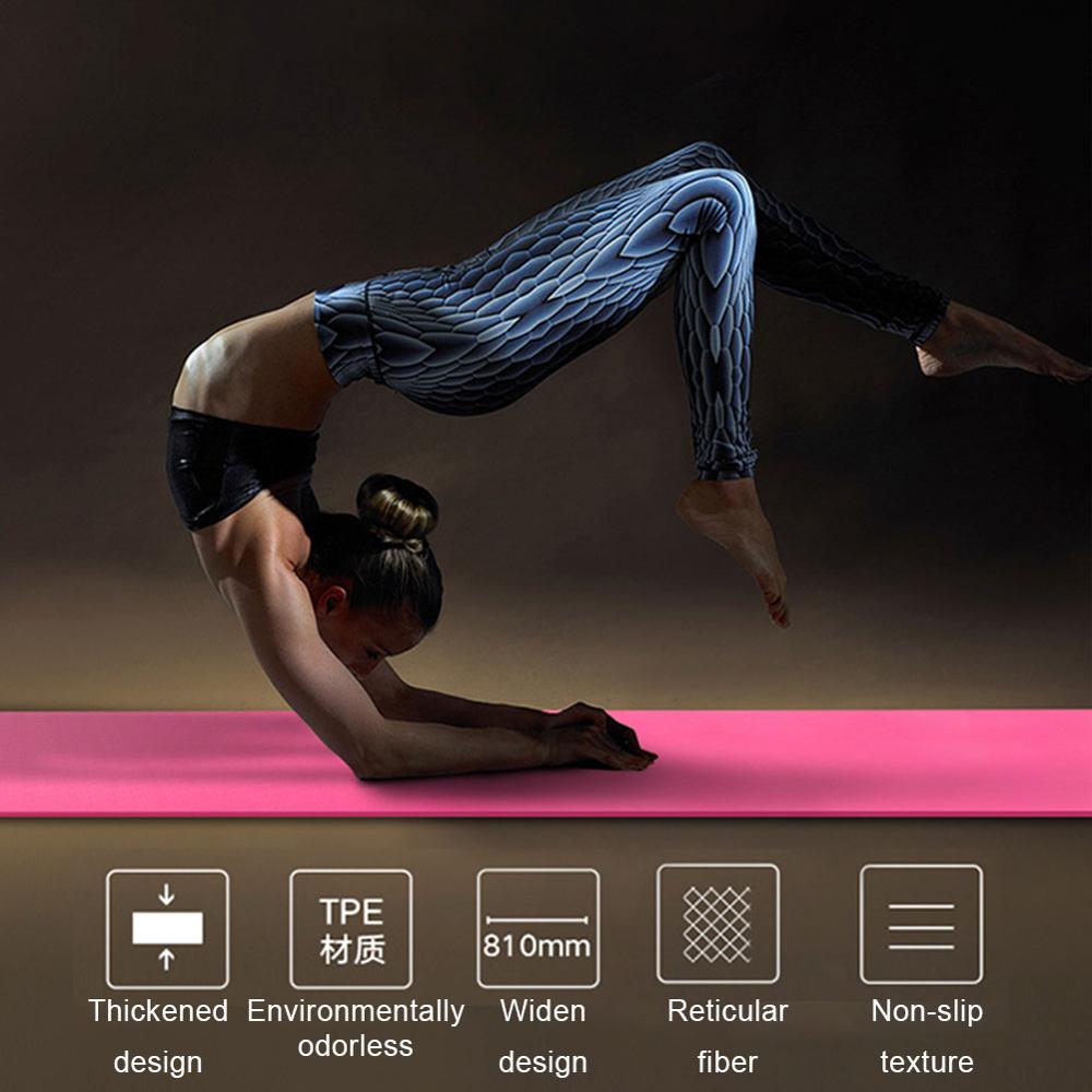 6Mm Dikke Tpe Twee-Kleur Yoga Mat Sport Mat Milieuvriendelijke Smaakloos Antislip Fitness Outdoor mat