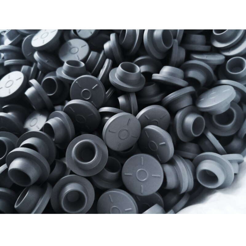 Tapones de goma de 20mm de 100 Uds., tapones de inyección autocurativos para tarros, accesorios de piezas de tapas de goma de inoculación