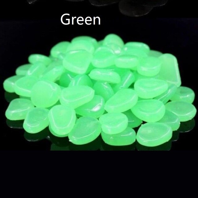 Pierre lumineuse créative phosphorescente pour aquarium, 200 pièces, galets décoratifs brillants pour Pot, plantes, ornements de jardin: Green
