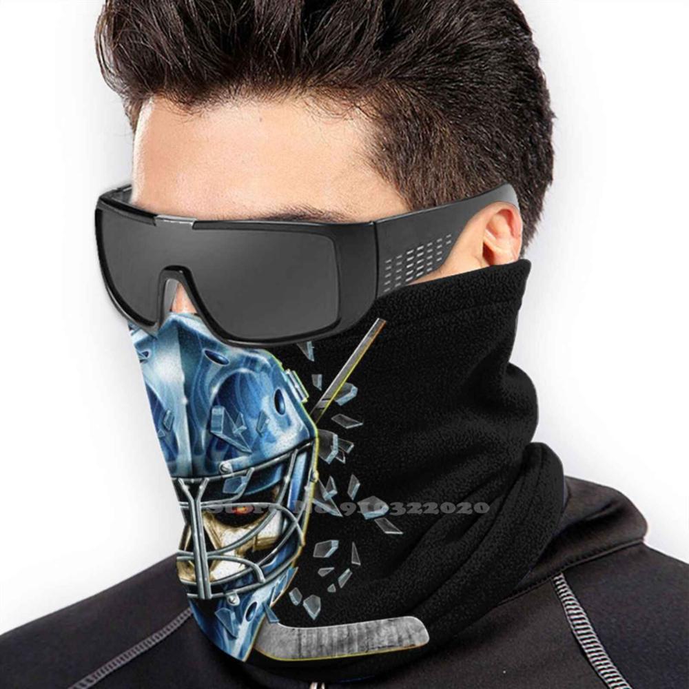 Airbrushed Hockey With Exploding Ice With Skull Outdoor Cycling Fishing Motorcycle Scarf Mask Sports Skulls Hockey Ice