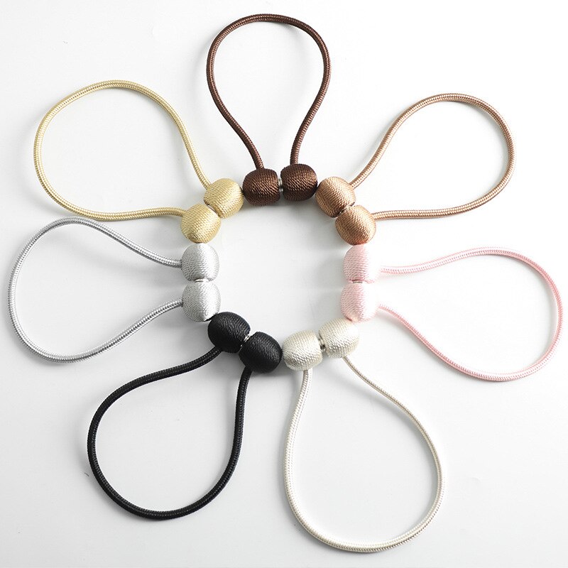 2 Stuks Magnetische Gordijn Gesp Creatieve Polyester Bal Gordijn Tiebacks Vastzetmogelijkheden Terugloopsper Gesp Gordijn Decor Clips Accessoire