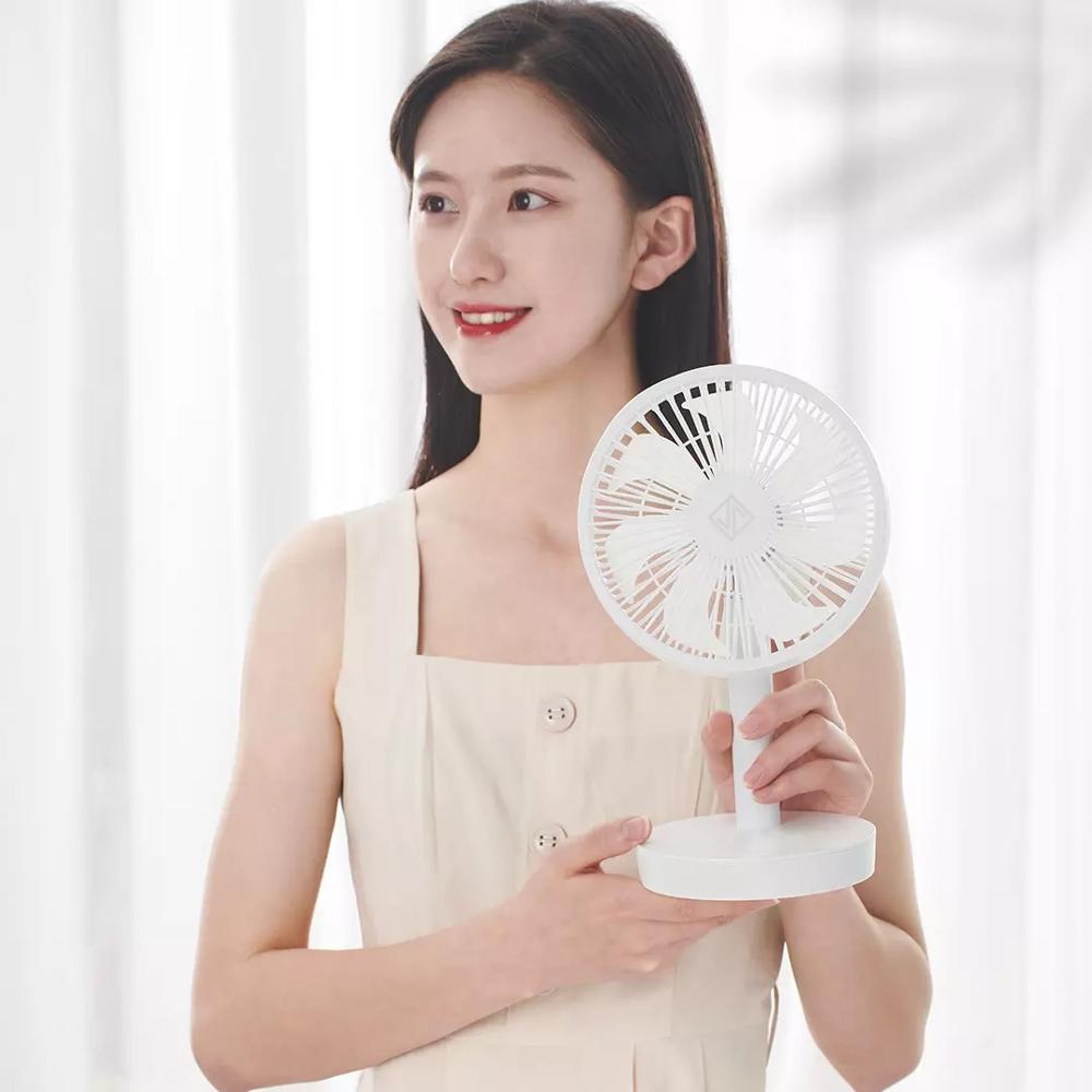 Für xiaomi Jipin Desktop Tisch Fan 4000mAh 5W USB Aufladbare 4 geschwindigkeit 7-blatt lupin super wind lüfter Für Büro Student