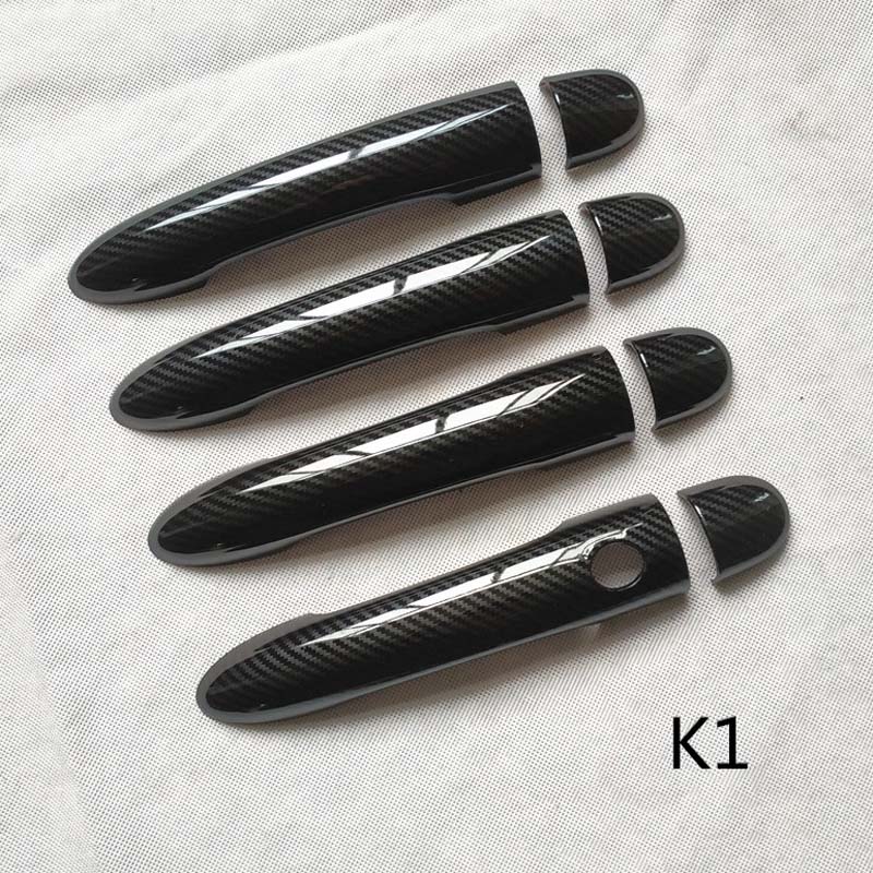 Fit Voor Renault Scenic 2 Ii MK2 Deurgreep Cover Trim Handvatten Covers Auto Accessoires Plastic Imitatie Carbon Fiber: K1