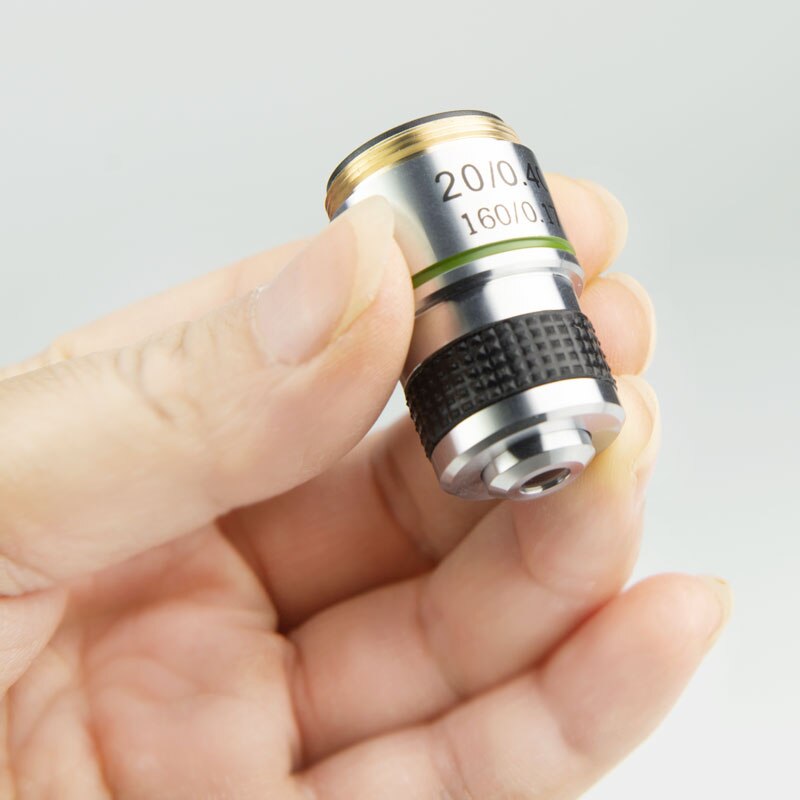 Optical Magnification 20X Biological Microscope Achromatic Objective Lens Conjugate 185 Working Distance 3.1mm Aperture 0.4 N.A.