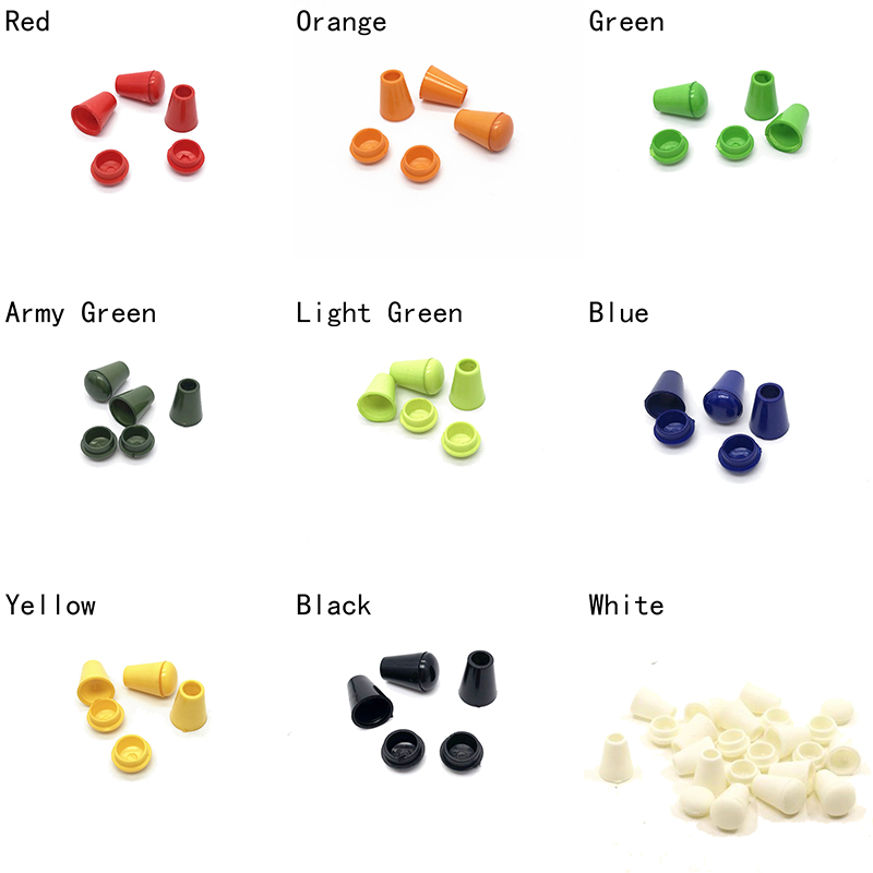 20PCS Colorful Cord Ends Bell Stopper With Lid Lock Plastic Toggle Clip For Paracord Clothes Bag Sports Wear Shoe