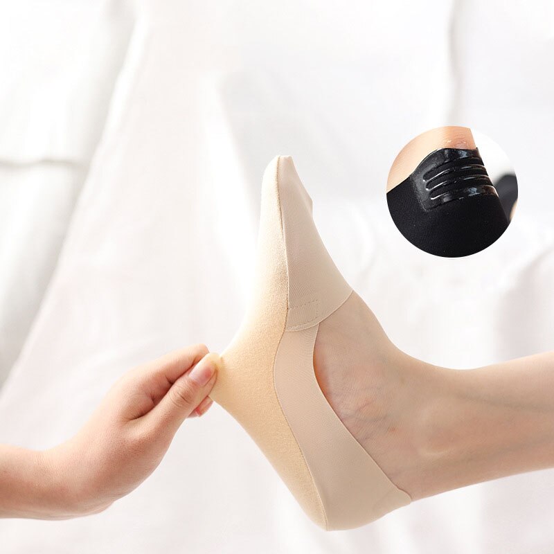 VKMONY – chaussettes invisibles en silicone ultra-fines pour femmes, 3 paires, été