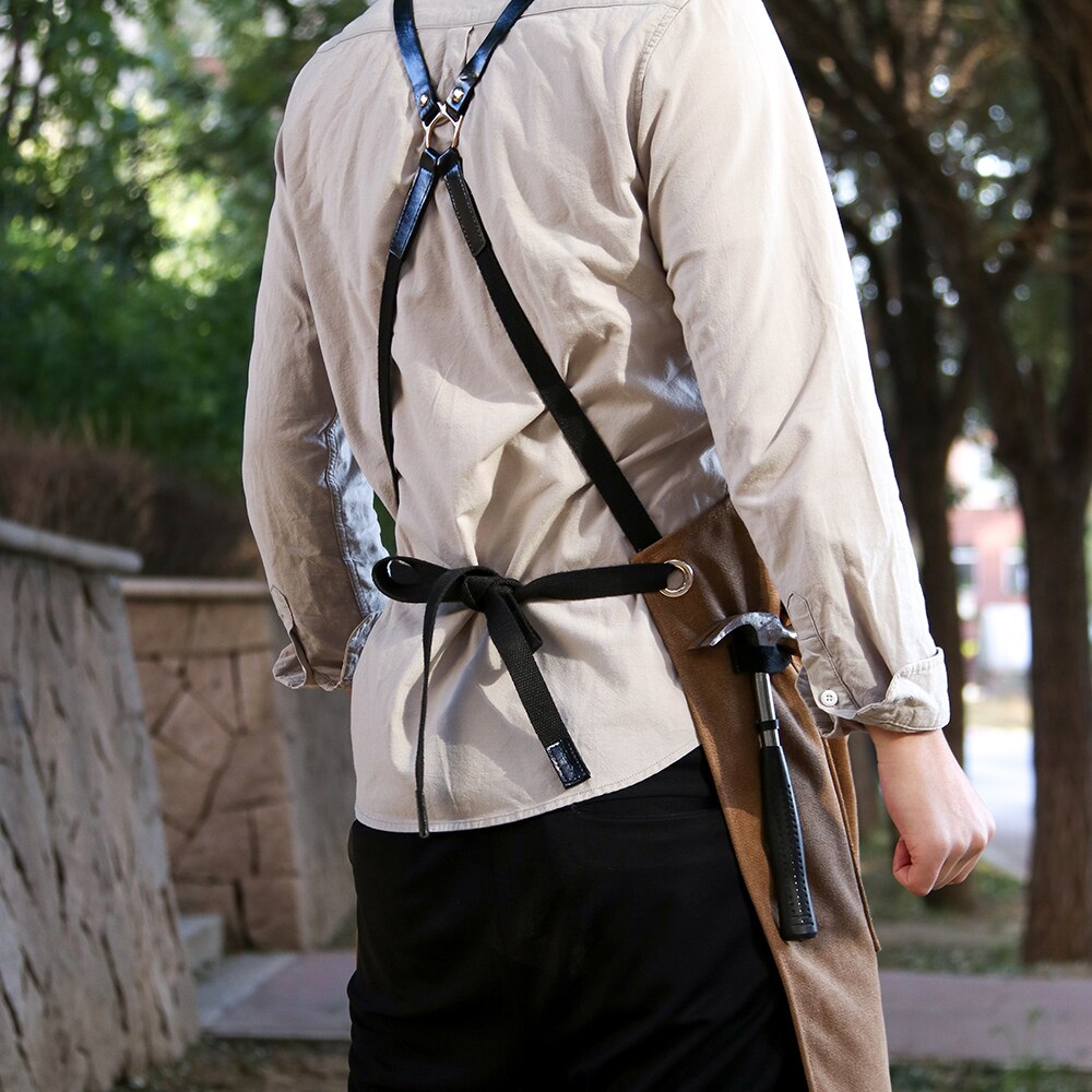 Houtbewerking Schorten Zware Gewaxt Canvas Werk Schort Met Zakken Carpenter Smid Winkel Schort Voor Mannen