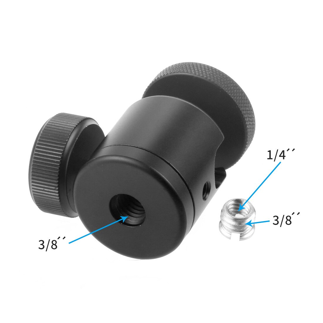 BGNing 25mm Mini Tripod Ball Head 360 Degree Swivel Ballheads Video Stand Panoramic Heads for DSLR Camera Maximum load 3kg