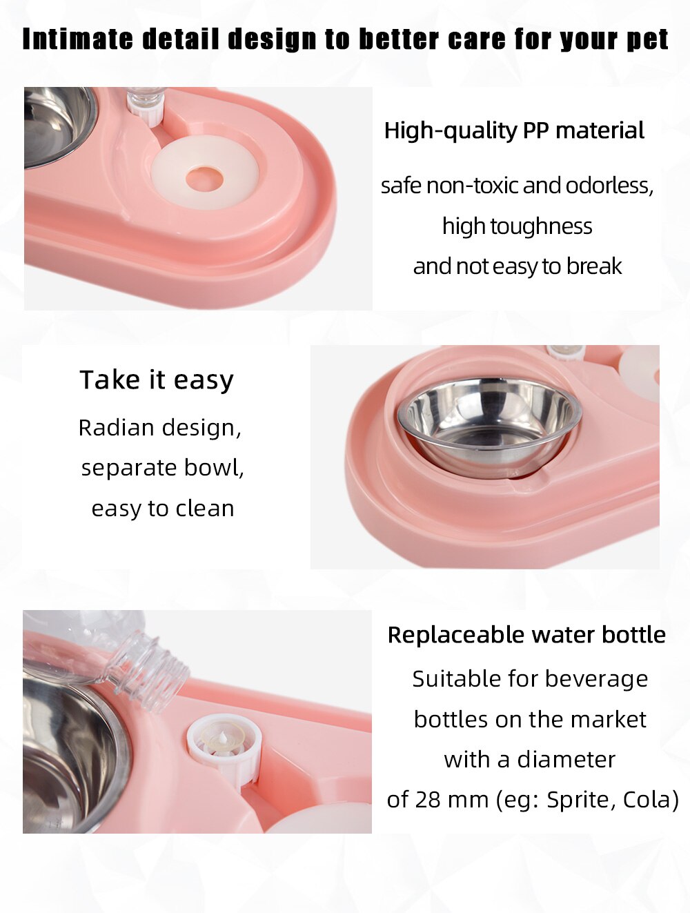Comedero de agua automático para gatos y perros, cuenco doble Universal no húmedo, Para evitar salpicaduras de comida, cuenco para mascotas,