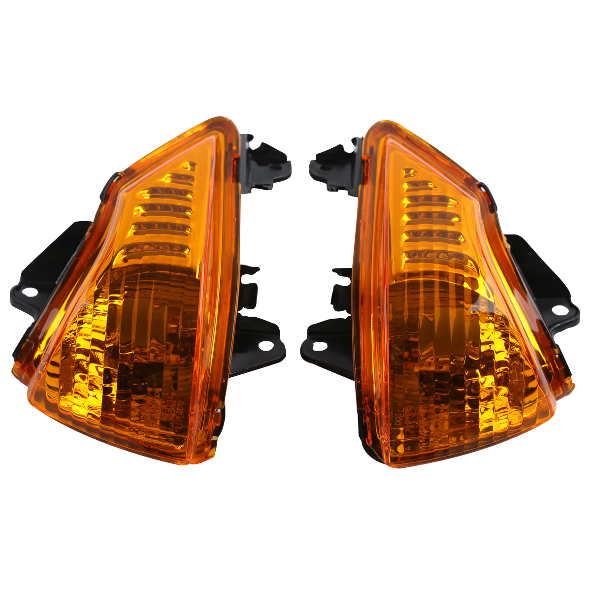 Clignotant de moto pour Kawasaki ER6N ER6F ER6R , lentille noire/claire/Orange en vogue: Orange