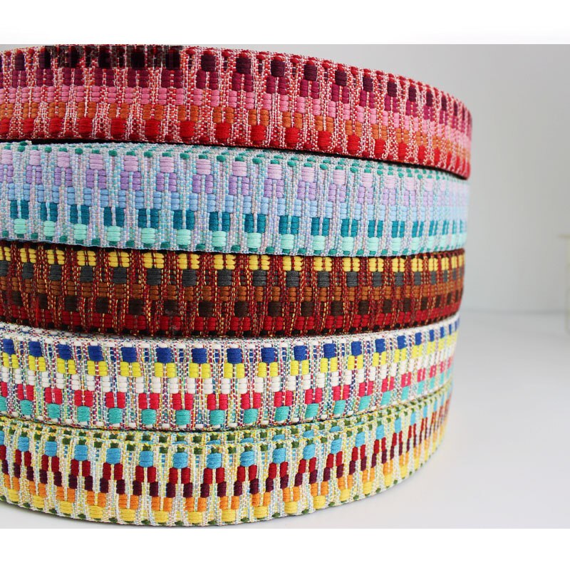 1 Yard 4 Cm Jacquard Tas Band Geweven Singels Lint Borduren Band Trim Accessoire Voor Tas/Kledingstuk/Homedeco gecontroleerd Kant